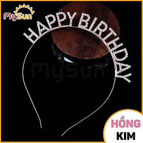 Băng đô bờm sinh nhật Happy BirthDay cho bé gái - trai, ba mẹ cài tóc đẹp giá rẻ MySun