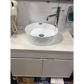 Mua Chậu lavabo rửa mặt đặt bàn tròn vân khói