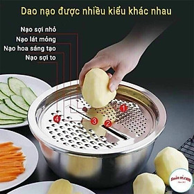 Mua SÉT RỔ NẠO INOX 3in1 SIÊU TIỆN LỢI HOT HIT