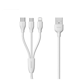 Mua Cáp sạc nhanh Remax SUDA 3 in 1 RC-109TH cổng MicroUSB  Lightning  Type C - Hàng nhập khẩu