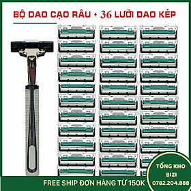 Set Dao Cạo Râu 36 Lưỡi Dao Cạo Thay Thế - Free Ship Toàn Quốc