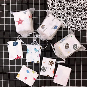 Mua SET 10 KHĂN XÔ XUẤT NHẬT TÚI LƯỚI NHIỀU HỌA TIẾT