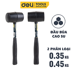 Búa Cao Su Tay Cầm Thép Deli Cao Cấp - Sử Dụng An Toàn Nhiều Bề Mặt, Tay Cầm Chống Trơn Trượt - DL5612