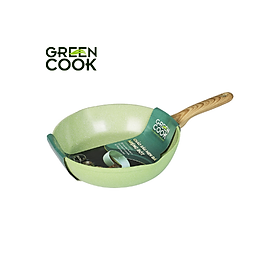 Mua Chảo nhôm sâu men đá ceramic miệng rót Green Cook GCP231-28IH màu xanh 10 lớp chống dính sử dụng được trên tất cả các loại bếp - greencook
