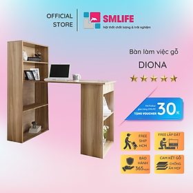 Bàn làm việc, bàn học gỗ hiện đại SMLIFE Diona  | Gỗ MDF dày 17mm chống ẩm | D120xR55xC120cm