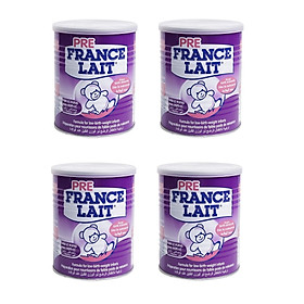 Bộ 4 Lon Sữa cho trẻ sinh non, nhẹ cân Pre France Lait 400g