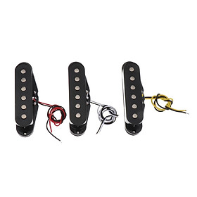 3 PC Bền Đàn Guitar Đơn Cuộn Dây Thu Hợp Kim Màu Đen Cho ST Đàn Guitar Điện