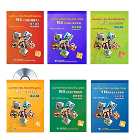 Sách - combo:Giáo Trình Tiếng Trung Tăng Cường - Giáo trình tổng hợp tập 1+2+3+4+5+6 + DVD Tài liệu