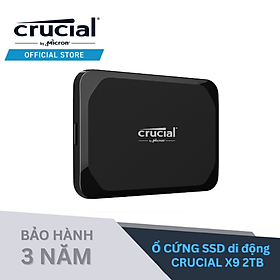 Ổ cứng SSD di động 2TB SSD Crucial X9 USB 3.2 Gen-2 2x2 CT2000X9SSD9 - HÀNG CHÍNH HÃNG