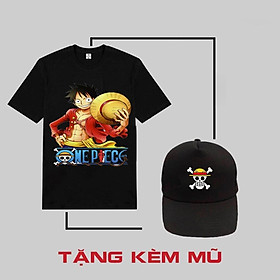 Áo Naruto One Piece - BST Áo thun in hình Sasuke Itachi Luffy + KT Uchiha HOT tặng kèm mũ