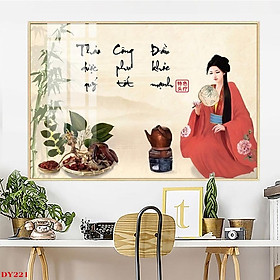 Tranh Tráng Gương Chủ Đề Thảo Dược Đông Y - Spa Dưỡng Sinh - 02