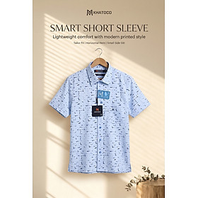 Áo sơ mi tay ngắn Khatoco Sale 430k ( giá tem 538k) (size S)