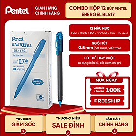 Bút gel Pentel Energel BL417 ngòi 0.7mm khô nhanh mực đẹp nhiều màu tiện lợi