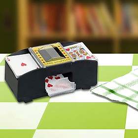 2 Decks Automatic Card Shuffler Automatic Playing Cards Shuffler Mixer Games Poker Sorter Machine Dispenser for Travel