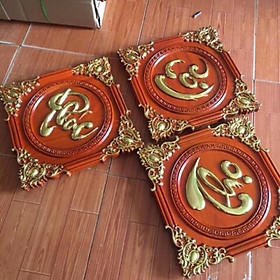 Bộ chữ phúc lộc thọ 40x40x3