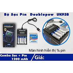 Mua Combo pin AA 3200mAh kèm sạc hoặc pin riêng Doublepow UK93B giá siêu tốt hàng nhập loại 1 - Bảo hành 12 tháng