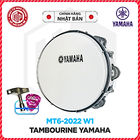 Mua Trống lắc tay/ Lục lạc gõ bo/ Tambourine - Yamaha MT6 2022 W1 - Màu trắng đục - Hàng chính hãng