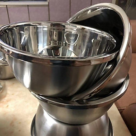Mua (hàng loại 1)Chậu sâu inox su 304 siêu dày nhiều size 18-20-22- 24-26-28