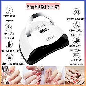 Máy sấy gel hơ móng tay tích điện Sun X7 Max 57 bóng Led/ UV bảo vệ quá nhiệt an toàn cho mắt không hại da tay