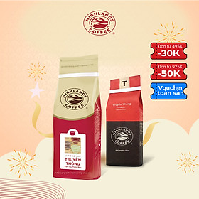Combo Cà Phê Bột Truyền Thống Highlands Coffee 1kg và gói 200gr