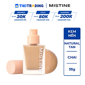 Kem nền dạng lỏng Mistine Semi Matte Velvet Liquid Foundation - FS3 Natural Tan