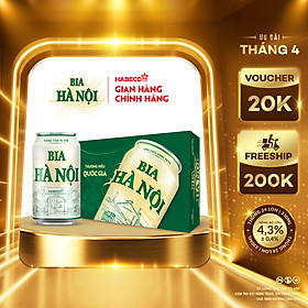 Bia Hà Nội Nhãn Xanh - Thùng 24 lon 330ml 