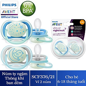 Núm ty ban đêm Philips Avent cho trẻ từ 6-18 tháng tuổi 376.21