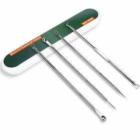Dụng Cụ Lấy Mụn / Bộ 4 Cây Lấy Mụn 8 Đầu Kèm Hộp Tiện Lợi