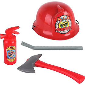 Lính Cứu Hỏa Mũ Bảo Hiểm có Axe và Bình Cứu Halloween Áo Lạ Mắt Bộ dành cho Trẻ Em