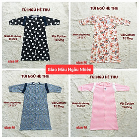 Túi Ngủ Cho Bé Dùng Hè Thu - Tặng Kèm Tay Áo - Vải cotton co giãn 4 Chiều An Toàn Cho Bé