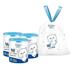 Mua Túi đựng rác dây rút Minaier chống rò rỉ nước  không sợ bẩn tay | Túi đựng rác cuộn 100 túi siêu dai kích thước 45*50cm