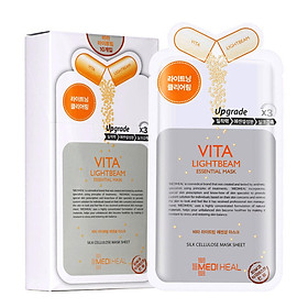 Bộ 10 Gói Mặt Nạ Dưỡng Trắng - Sáng Da Chiết Xuất Vitamin Mediheal Vita Lightbeam Essential Mask 25ml x10