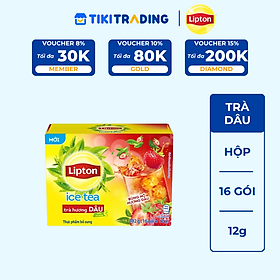 LIPTON Trà Dâu Ice Tea (12g x 16 Gói)