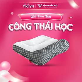 Gối Nằm Gòn Công Thái Học Thuần Việt - Thiết Kế Công Thái Học, Êm Ái, Giảm Đau Vai Gáy Cổ