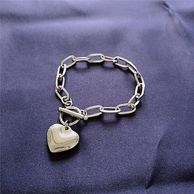 Vòng tay lắc tay xích mix trái tim cá tính