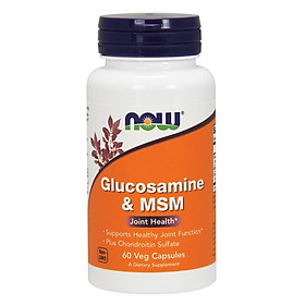 Thực phẩm bảo vệ sức khỏe Glucosamine & MSM hãng Now foods USA Bổ khớp
