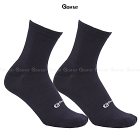 Hộp 4 Đôi Tất Sợi Tre Cổ Cao Cao Cấp, Vớ Cổ Cao Vải Sợi Tre Mềm Mịn Thoáng Mát - GOMTAT-SOITRE-CAO - 4 đôi Xanh Đen