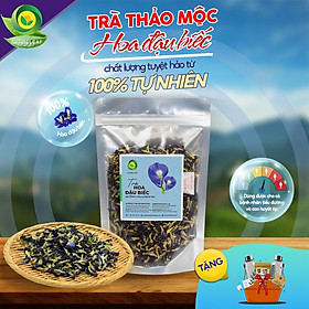 Trà Hoa Đậu Biếc Sunbeleaf - Dưỡng Trắng Da, Ngủ Ngon, Làm Màu Thực Phẩm - Túi Zip 100g