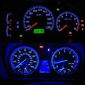 Set 10 đèn LED xanh dương T10 W5W 194 2825 4SMD 147 152 chuyên dụng cho xe hơi
