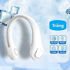 Mua Quạt Đeo Cổ Mini Không Cánh Bản Nâng Cấp 2022 Có Màn Hình LED Hiển Thị Sạc USB Tiện Lợi Thời Trang - Home Utilities