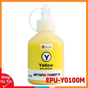Mua Mực nước màu vàng Pigment UV EPU-Y0100M thương hiệu Estar - Dùng cho máy Epson EPU-Y0100M (100ML) (hàng nhập khẩu)