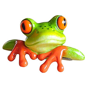 Resin Creative 3D Craft Frog Figurine Office Desk Computer Decor Ornament