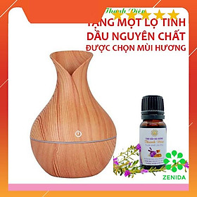 Mua MÁY XÔNG TINH DẦU VÂN GỖ MÁY PHUN SƯƠNG TẠO ẨM + TẶNG TINH DẦU NGUYÊN CHẤT THANH DIỆP 10ML