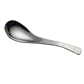 Stainless Steel Round Dessert Soup Ice Cream Spoon Kitchen Cutlery Flatware