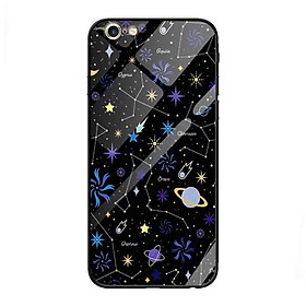 Ốp lưng kính cường lực cho iphone 6 plus /6s plus nền vũ trụ sao xanh - hàng chính hãng
