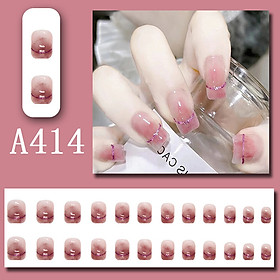 A414-Hộp NAIL BOX 24 móng họa tiết nhiều màu sắc thời trang