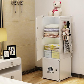 Mua Tủ nhựa lắp ghép 3 ô nhỏ gọn để phòng kèm móc treo