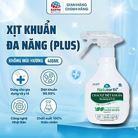 Xịt sát khuẩn đa năng Natuearth Plus 410ml làm sạch nhanh, an toàn, không gây hại cho da tay, giữ bếp sạch khuẩn | ECV