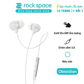 Hình ảnh Tai nghe có dây, nhét tai, có mic Rockspace Obsidian - Hàng chính hãng