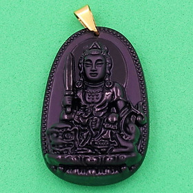 Mặt Phật Văn Thù Bồ Tát đen 5 cm